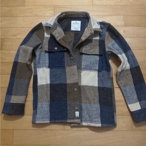 Hollister Multi-Color Plaid Utility Jacket